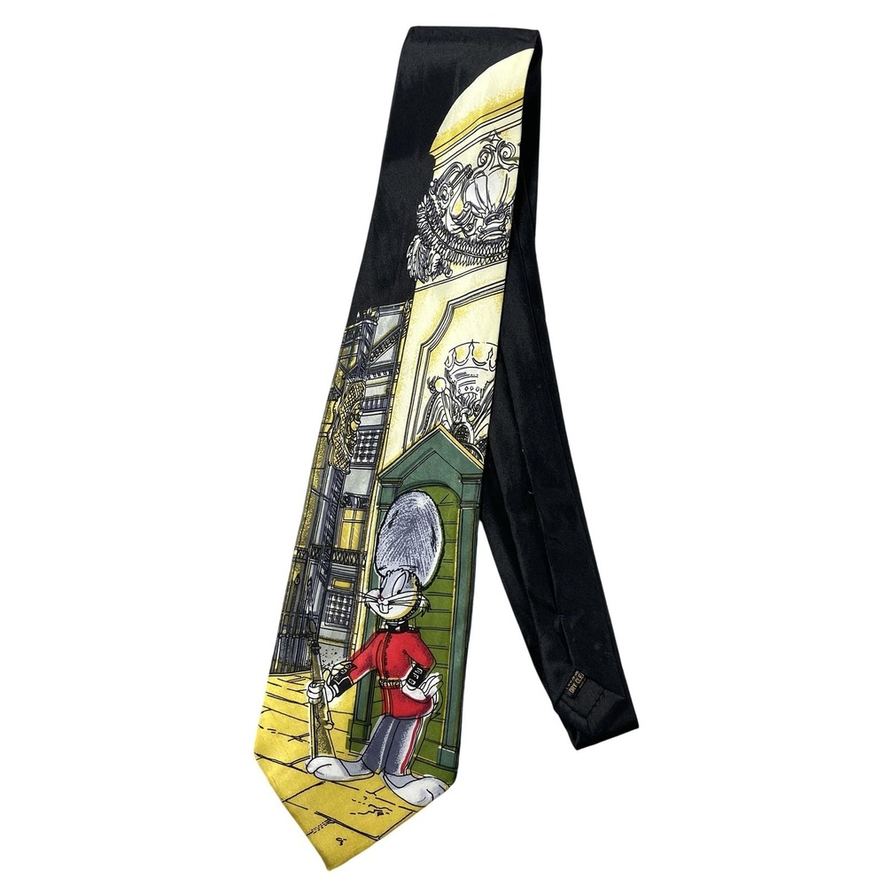 Vincent Tie Mens One Size Multicolor‎ Bugs Bunny London Novelty Silk Necktie